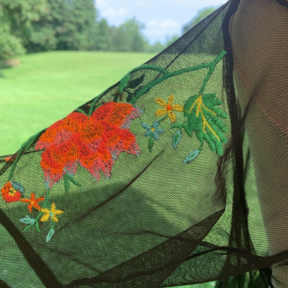 Zara Mesh embroidered dress - Picture 4 of 8